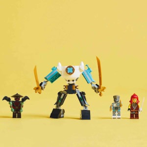 LEGO NINJAGO Zane’in Savaş Zırhı Mech’i 71827 - 6 Yaş ve Üzeri Çocuklar için 3 Minifigürlü Yaratıcı Oyuncak Yapım Seti (92 Parça)