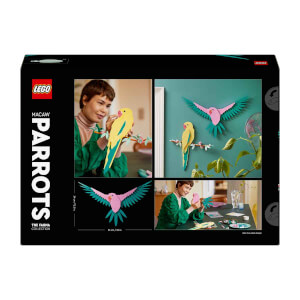  LEGO Art Fauna Koleksiyonu – Macaw Papağanları 31211 - Yetişkinler için Koleksiyonluk ve Sergilenebilir Tablo Yapım Seti (644 Parça)