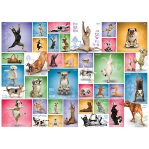 1000 Parça Puzzle : Yoga Dogs