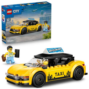 LEGO City Sarı Taksi 60487 – 5 Yaş ve Üzeri Çocuklar için 2 Minifigür İçeren Yaratıcı Oyuncak Yapım Seti (122 Parça)