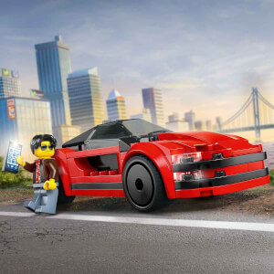 LEGO City Kırmızı Spor Araba 60448 - 5 Yaş ve Üzeri Çocuklar için Yaratıcı Oyuncak Yapım Seti (109 Parça)