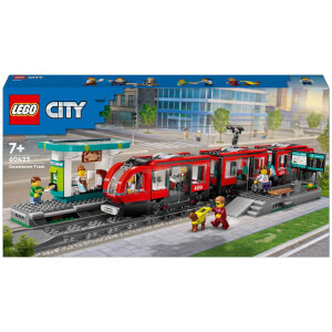 LEGO City Şehir Merkezi Tramvay İstasyonu 60423 - 7 Yaş ve Üzeri Oyuncak Tren ve Araç Meraklıları için Yaratıcı Oyuncak Yapım Seti (811 Parça)