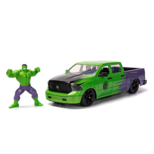 1:24 Marvel Avengers 2014 RAM 1500 Pickup Model Araba ve Hulk Figür
