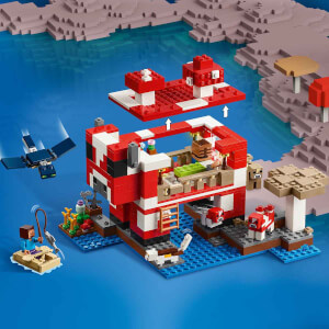 LEGO Minecraft Mooshroom Evi 21270 - 8 Yaş ve Üzeri Macera Oyunları Seven Çocuklar için Mantar Tarlaları İçeren Yaratıcı Oyuncak Yapım Seti (500 Parça)