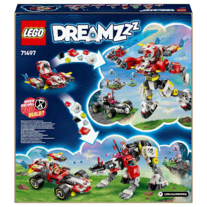 LEGO DREAMZzz Cooper’ın Kaplan Robotu ve Zero’nun Hot Rod Arabası 71497 - 9 Yaş ve Üzeri Çocuklar için Yaratıcı Oyuncak Araç Yapım Seti (1006 Parça)