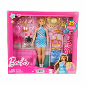 Barbie'nin Kıyafet ve Aksesuar Askısı Oyun Seti HPL78