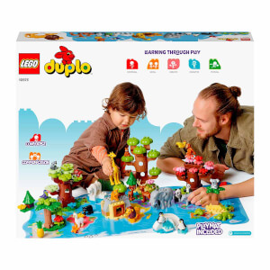  LEGO DUPLO Vahşi Dünya Hayvanları 10975 - 2 Yaş ve Üzeri Çocuklar için Vahşi Hayvan Oyuncak Yapım Seti (142 Parça)