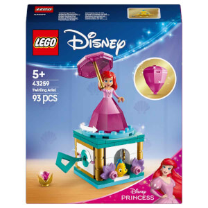 LEGO Disney Princess Dönen Ariel 43259 - 5 Yaş ve Üzeri Prenses Seven Çocuklar için Mini Bebek Figürü İçeren Yaratıcı Oyuncak Yapım Seti (93 Parça)