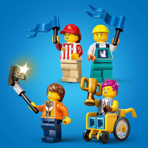 LEGO City Senin Kuralların: Yarış Arabası Rampa Parçası 60460 - 6 Yaş ve Üzeri Çocuklar için Sürücü Minifigürü İçeren Yaratıcı Oyuncak Yapım Seti (436 Parça)