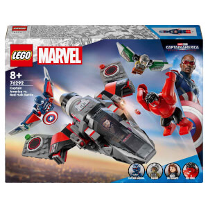 LEGO Marvel Kaptan Amerika ile Red Hulk Savaşı 76292 - 7 Yaş ve Üzeri Süper Kahraman Seven Çocuklar için İnşa Edilebilen Süper Kahraman Jeti İçeren Yaratıcı Oyuncak Yapım Seti (223 Parça)