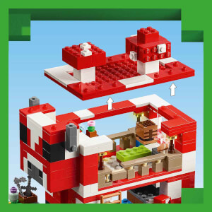 LEGO Minecraft Mooshroom Evi 21270 - 8 Yaş ve Üzeri Macera Oyunları Seven Çocuklar için Mantar Tarlaları İçeren Yaratıcı Oyuncak Yapım Seti (500 Parça)