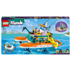 LEGO Friends Deniz Kurtarma Teknesi 41734 - Yaratıcı Oyunları ve Deniz Canlıları Hikayelerini Seven 7 Yaş ve Üzeri Çocuklar için Yaratıcı Oyuncak Yapım Seti (717 Parça)