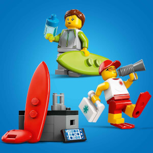 LEGO City Cankurtaran Kamyoneti 60453 - 6 Yaş ve Üzeri Çocuklar için 2 Minifigür ve Köpek Balığı Figürü İçeren Yaratıcı Oyuncak Yapım Seti (214 Parça)