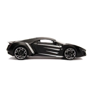 1:24 Marvel Avengers Lykan Hypersport Model Araba ve Black Panther Figür