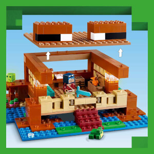 LEGO® Minecraft® Kurbağa Evi 21256 - 8 Yaş ve Üzeri Macera Oyunları Yedi Çocuk İçin Yaratıcı Oyuncak Yapım Seti (400 Parça)