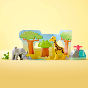LEGO DUPLO Vahşi Afrika Hayvanları 10971 - 2 Yaş ve Üzeri Çocuklar için Safari Hayvanları Oyuncak Yapım Seti (10 Parça)