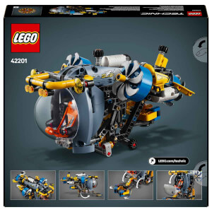 LEGO Technic Derin Deniz Araştırma Denizaltısı 42201 - 9 Yaş ve Üzeri Mühendislik ve Bilimi Seven Çocuklar için Yaratıcı Oyuncak Yapım Seti (413 Parça)