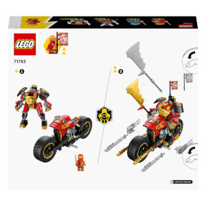 LEGO NINJAGO Kai’nin Robot Motosikleti EVO 71783 - 7 Yaş ve Üzeri Çocuklar için Kai ve İskelet Minifigürleri İçeren Yaratıcı Oyuncak Yapım Seti (312 Parça)