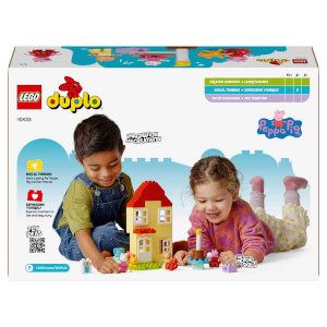 LEGO DUPLO Peppa Pig Doğum Günü Evi 10433 - 2 Yaş ve Üzeri Çocuklar için Peppa Pig Minifigürü İçeren Eğitici Oyuncak Yapım Seti (59 Parça)