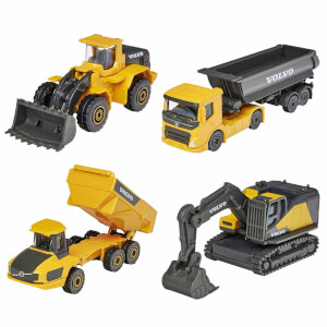 1:64 Majorette Volvo Construction Die Cast 4'lü Paket 