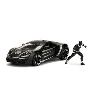 1:24 Marvel Avengers Lykan Hypersport Model Araba ve Black Panther Figür