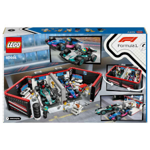 LEGO City F1 Garajı ve Mercedes-AMG ve Alpine Arabaları 60444 - 7 Yaş ve Üzeri Çocuklar için Yarış Arabası İçeren Yaratıcı Oyuncak Yapım Seti (678 Parça)