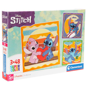 3 x 48 Parça Supercolor Puzzle: Stitch
