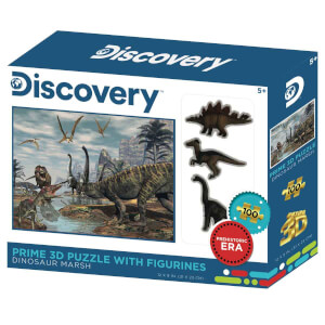 100 Parça 3D Puzzle ve Figür Seti: Dinozor Bataklığı
