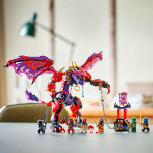 LEGO NINJAGO Thunderfang Kaos Ejderhası 71832 - 8 Yaş ve Üzeri Çocuklar için 6 Ninja Minifigürü İçeren Yaratıcı Oyuncak Yapım Seti (668 Parça)