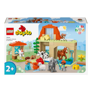 LEGO® DUPLO® Kasabası Çiftlikte Hayvanların Bakımı 10416 - 2 Yaş ve Üzeri Çocuklar için Rol Yapma Faaliyetlerini Teşvik Eden Oyuncak İnek, Koyun, Tavuk ve At İçeren Eğitici Oyuncak Yapım Seti (74 Parça)