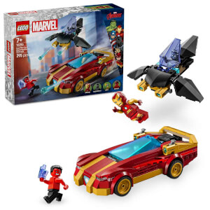 LEGO Marvel Iron Man Arabası ile Black Panther, Red Hulk’a Karşı 76310 - 7 Yaş ve Üzeri Süper Kahraman Seven Çocuklar için Minifigür İçeren Yaratıcı Oyuncak Yapım Seti (295 Parça)