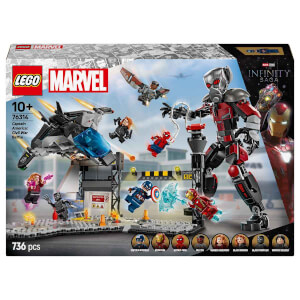 LEGO Marvel Kaptan Amerika: Kahramanların Savaşı Aksiyon Savaşı 76314 - 10 Yaş ve Üzeri Süper Kahraman Seven Çocuklar için 8 Minifigür İçeren Yaratıcı Oyuncak Yapım Seti (736 Parça)