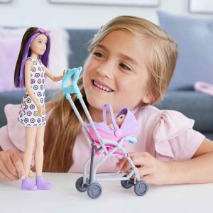 Barbie Skipper Bebek Bakıcılığı Bebek Arabalı Oyun Seti GXT34