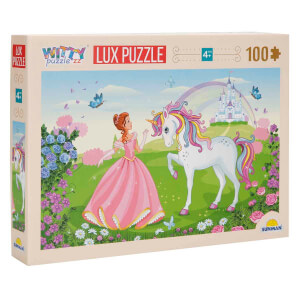 100 Parça Puzzle: Unicorn ve Prenses 