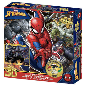 Prime 3D/2D 500 Parça Çift Taraflı Puzzle: Marvel Spider-Man