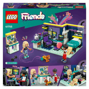 LEGO Friends Nova'nın Odası 41755 - 6 Yaş ve Üzeri Çocuklar için 2 Mini Bebek (Nova ve Zac) İçeren Yaratıcı Oyuncak Yapım Seti (179 Parça)