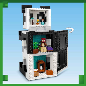 LEGO Minecraft Panda Barınağı 21245 - 8 Yaş ve Üzeri Çocuklar için Panda gibi Görünen ve Hareket Eden Oyuncak Yapım Seti (553 Parça)