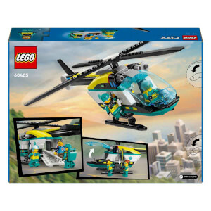 LEGO® City Acil Kurtarma Helikopteri 60405 - 6 Yaş ve Üzeri Çocuklar için Helikopter İçeren Yaratıcı Oyuncak Yapım Seti (226 Parça)