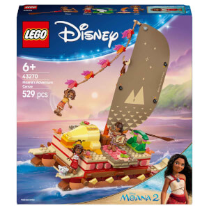 LEGO Disney Moana’nın Macera Kanosu 43270 - 6 Yaş ve Üzeri Çocuklar için Yaratıcı Oyuncak Yapım Seti (529 Parça)