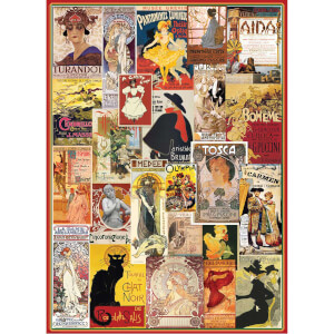 1000 Parça Puzzle : Opera, Theater Vintage Posters