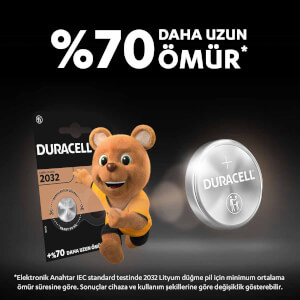 Duracell Düğme Pil 2032 4'lü