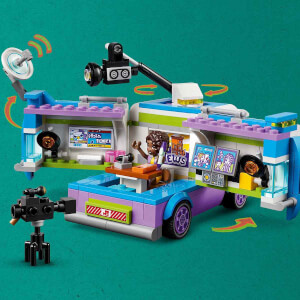 LEGO Friends Canlı Yayın Aracı 41749 - 6 Yaş ve Üzeri Çocukların Haber Yayını Oyunları Oynaması için Aksesuarlar İçeren Yaratıcı Oyuncak Yapım Seti (446 Parça)