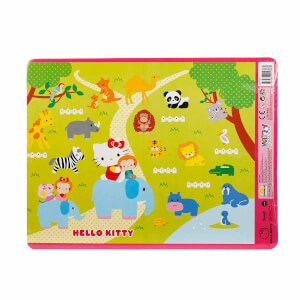 36 Parça Puzzle : Hello Kitty Hayvanat Bahçesinde