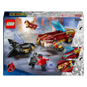 LEGO Marvel Iron Man Arabası ile Black Panther, Red Hulk’a Karşı 76310 - 7 Yaş ve Üzeri Süper Kahraman Seven Çocuklar için Minifigür İçeren Yaratıcı Oyuncak Yapım Seti (295 Parça)