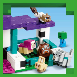 LEGO® Minecraft® Hayvan Barınağı 21253 - 7 Yaş ve Üzeri Macera Oyunları Yedi Çocuk İçin 6 Adet Minecraft Hayvan Figürü İçeren Yaratıcı Oyuncak Yapım Seti (206 Parça)