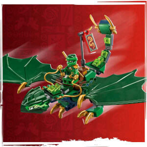 LEGO NINJAGO Lloyd’un Yeşil Orman Ejderhası 71829 - 6 Yaş ve Üzeri Çocuklar için 2 Minifigürlü Yaratıcı Oyuncak Yapım Seti (128 Parça)