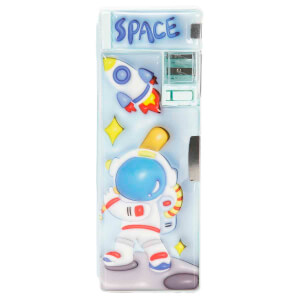 Bear & Deer Astronot Desenli Kalemtıraşlı Kalem Kutusu BD-KCS236