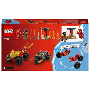  LEGO NINJAGO Kai ve Ras'ın Araba ve Motosiklet Savaşı 71789 - 4 Yaş ve Üzeri Çocuklar için 2 Minifigür İçeren Yaratıcı Oyuncak Yapım Seti (103 Parça)
