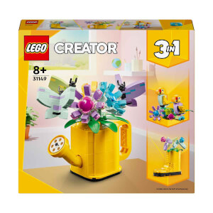 LEGO® Creator Sulama Kabında Çiçekler 31149 - 8 Yaş ve Üzeri Çocuklar için Çizme ve Kuş Modeli Seçenekleri İçeren 3'ü 1 Arada Yaratıcı Oyuncak Yapım Seti (420 Parça)