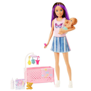 Barbie Skipper Bebek Bakıcılığı Beşikli Oyun Seti HJY33 